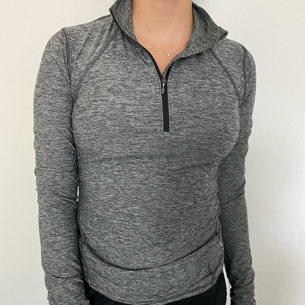 Half zip workout long sleeve top